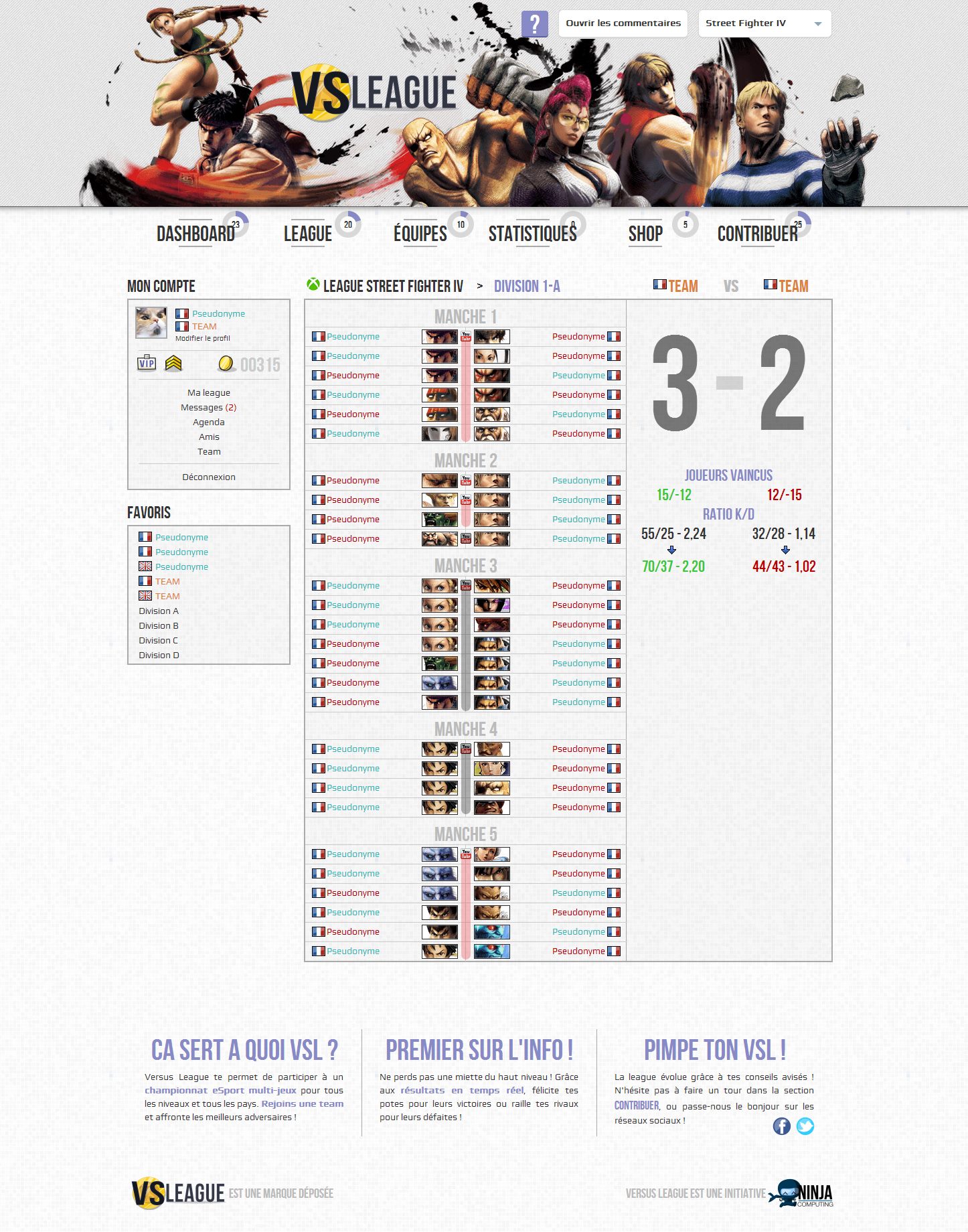 VSLeague - The match sheet prototype