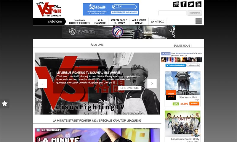 VSLeague - VSLeague builds the new Versus Fighting TV site