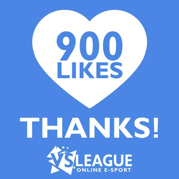 VSLeague - 900 followers on Facebook