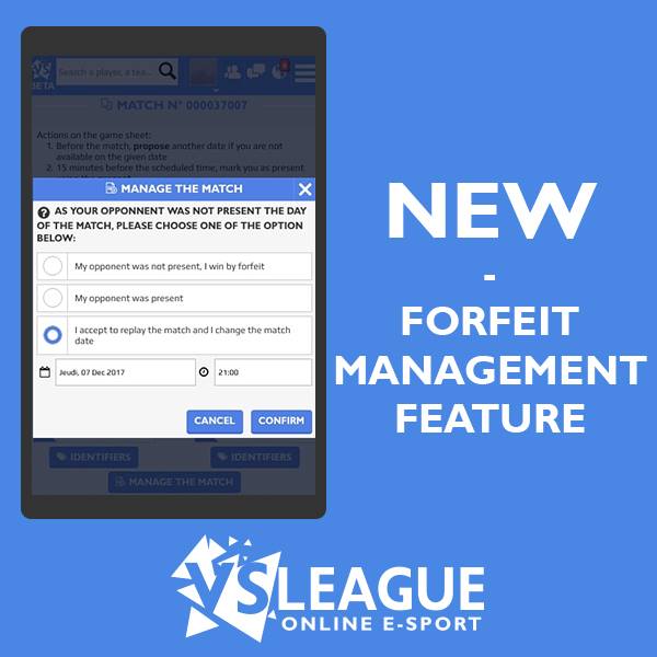 VSLeague - Reopen or close a forfeited match